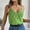 Green, variant on Women's Round R Neck Sleeveless Knitted Slim Fit Casual Open Navel Vest Women Short Sleeve Tops Women Summer Outfits Shirt Women
