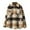 Brown, variant on IROINNID Women's Shacket Jacket Turndown Lapel Plaid Long Sleeve Loose Casual Brushed Top Pocket Single Breasted Check Woolen Jacket, Black