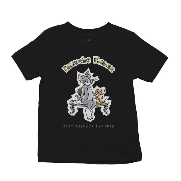 Playera Fan Army Talla 6 Tom and Jerry Frenemies playera manga corta negro