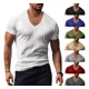 thumbnail image 2 of Playera Casual Delgada Delgada Con Cuello En V De Color, 2 of 8