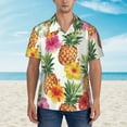 thumbnail image 4 of Balery Hawaiian Pineappl Print Men's Hawaiian Shirts Short Sleeve Beach Shirt Relaxed Fit Vacation Button Down Shirts-X-Large, 4 of 9