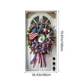 thumbnail image 3 of TanSiDing Independence Day Patriotic Door Decoration, American Flag Door Hanging Banner for 4th of July, Easy to Install Festive Background Fabric for Front Door Indoor Wall Party Decor 90*180cm, 3 of 6