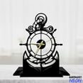 thumbnail image 3 of Handmadetneonsign Nautical Tabletop Metal Clock, Anchor Desktop Clock, Sailor Clock Home Decor 93316, 3 of 4