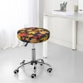 thumbnail image 7 of Lsque Colorful Maple Leaves Pattern Round Bar chair cushion covers Velvet Fabric Premium Comfort Protects from Scratches and Stains for 14-17 Inch Chair-13 inch, 7 of 7