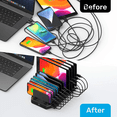 thumbnail image 5 of Unitek USB Charging Station, 10 USB Fast Ports Charge Docking Station and Adjustable Dividers, Multi Device Charger Organizer, 5 of 7