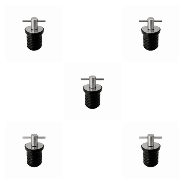 Sidaley Tapón de drenaje, tapón de cubierta, suministros para barcos, escurridor en forma de T, bote de goma, 25mm, a prueba de herrumbre, Type2 NO2