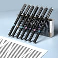 thumbnail image 5 of CoreLiving Erasable Gel Pens, 0.35mm Fine Tip Thermochromic Ink Pens, Smooth Writing Refillable Black Ink Pens with Built-In Eraser for Office Supplies, 12-Pack, 5 of 9