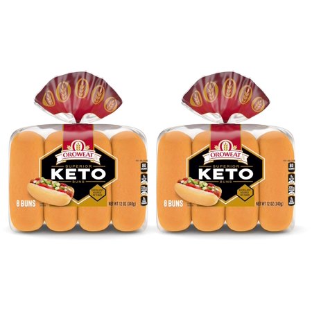 Oroweat Hotdog Buns (16ct) with (2 Packs, 8 Buns Each)