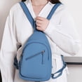 thumbnail image 3 of VeFlora Women's Adjustable Sling Crossbody Bag, Lightweight Water-Resistant Chest Backpack, Multi-Pocket Casual Purse for Work Travel Outdoor Daily Use(Blue/One Size), 3 of 4