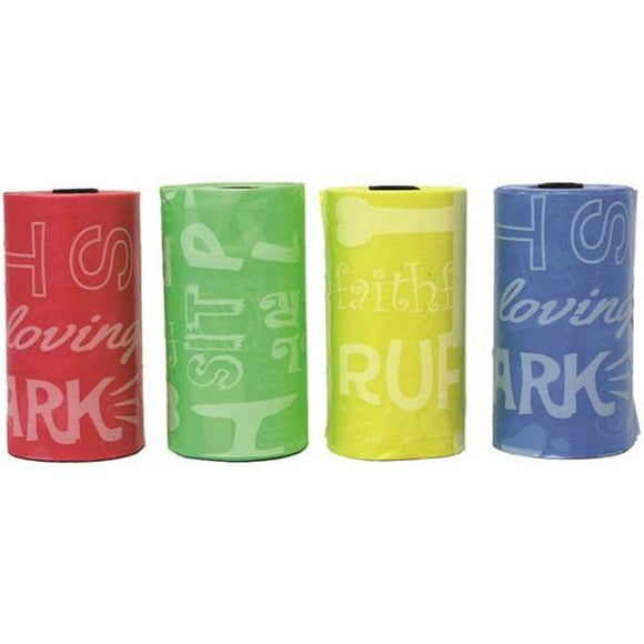 Multipet International 68596 Pet Waste Bag with Word Print - Pack of 8