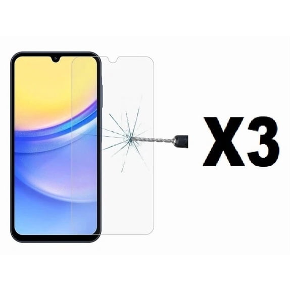 3 Pack Tempered Glass Screen Protector for Samsung Galaxy A15 5G, Anti-Scratch, Case Friendly