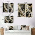 thumbnail image 4 of Designart "Blissful Waves Abstract in Gold, White, and Black VI" Abstract Painting Framed Wall Art Set Of 2 - Modern Gold Framed Canvas Set For Living Room Decor, 4 of 6