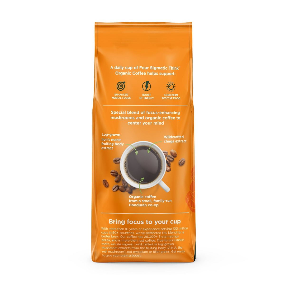 Four Sigmatic Lion's Mane Chaga Mushroom Dark Roast Ground Coffee - 12oz