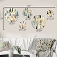 thumbnail image 4 of Designart "Deep Teal Ocean Harmony I" Floral Round Wall Art Set Of 5 - Teal Cottage For Bedroom Wall Art Set, 4 of 6