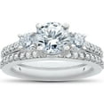 thumbnail image 1 of 3/4 ct Round Diamond Engagement Ring Setting & Matching Wedding Band, 1 of 4