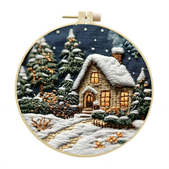 CCOCC 1Pcs Embroidery Kit,Enjoy Crafting Fun Quickly Needle Point Kits Adults Beginner,Inspires Hands-On Creativity Embroidery Kit for Beginners,Fanzi