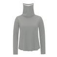 thumbnail image 5 of Sevevn UNISEX Summer Casual Solid Color Long Sleeved Ice Silk Sunscreen Cool Sun Protection Lightweight Tops Gift for Adults Gray XXL, 5 of 8