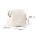 thumbnail image 3 of YAOMOBB Cosmetic Storage Bag Large Capacity Multifunction Bag Solid Color Zipper Closure Smooth Surface Keep Neat Faux Leather Waterproof Business, 3 of 6