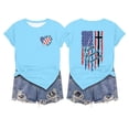 thumbnail image 4 of DHFJKG Independence Day T Shirt Women American Flag Print Short Sleeve Crew Neck Graphic Tee 1776-2026 250 Years Celebration Top, 4 of 4