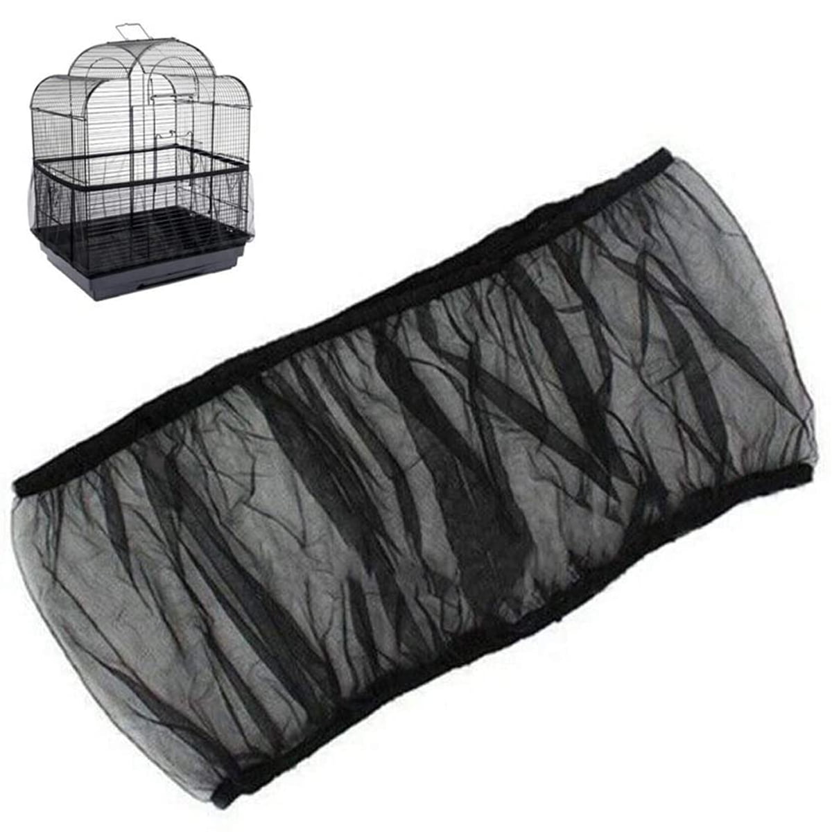 Bird Cage Cover Birdcage Cover Lightproof and Breathable Birdcage Cage Adjustable Drawstring Skirt Mesh Net Cover White 