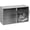 Gray/Crystal, variant on Quantum QTB304 Tilt Out Storage Bin- 4 Compartments Gray
