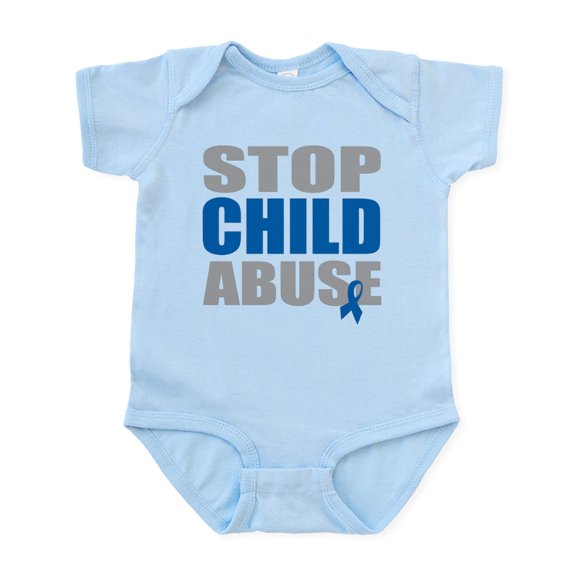 CafePress - Stop Child Abuse 4 Infant Bodysuit - Baby Light Bodysuit, Size Newborn - 24 Months