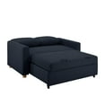 thumbnail image 4 of Serta Tennyson Scandinavian Convertible Loveseat with Full Size Sleeper, Navy Blue Woven Fabric, 4 of 7