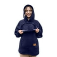 thumbnail image 3 of HOWPAY Cat Hoodie Women Pet Carrier Hoodies with Dog Pouch Warm Pullover Long Sleeve Zipper Kangaroo Pocket Cozy Comfy Sweatshirt Navy L, 3 of 9