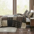 thumbnail image 4 of Juego de colcha Woolrich Winter Hills, reversible, color canela, 4 of 9