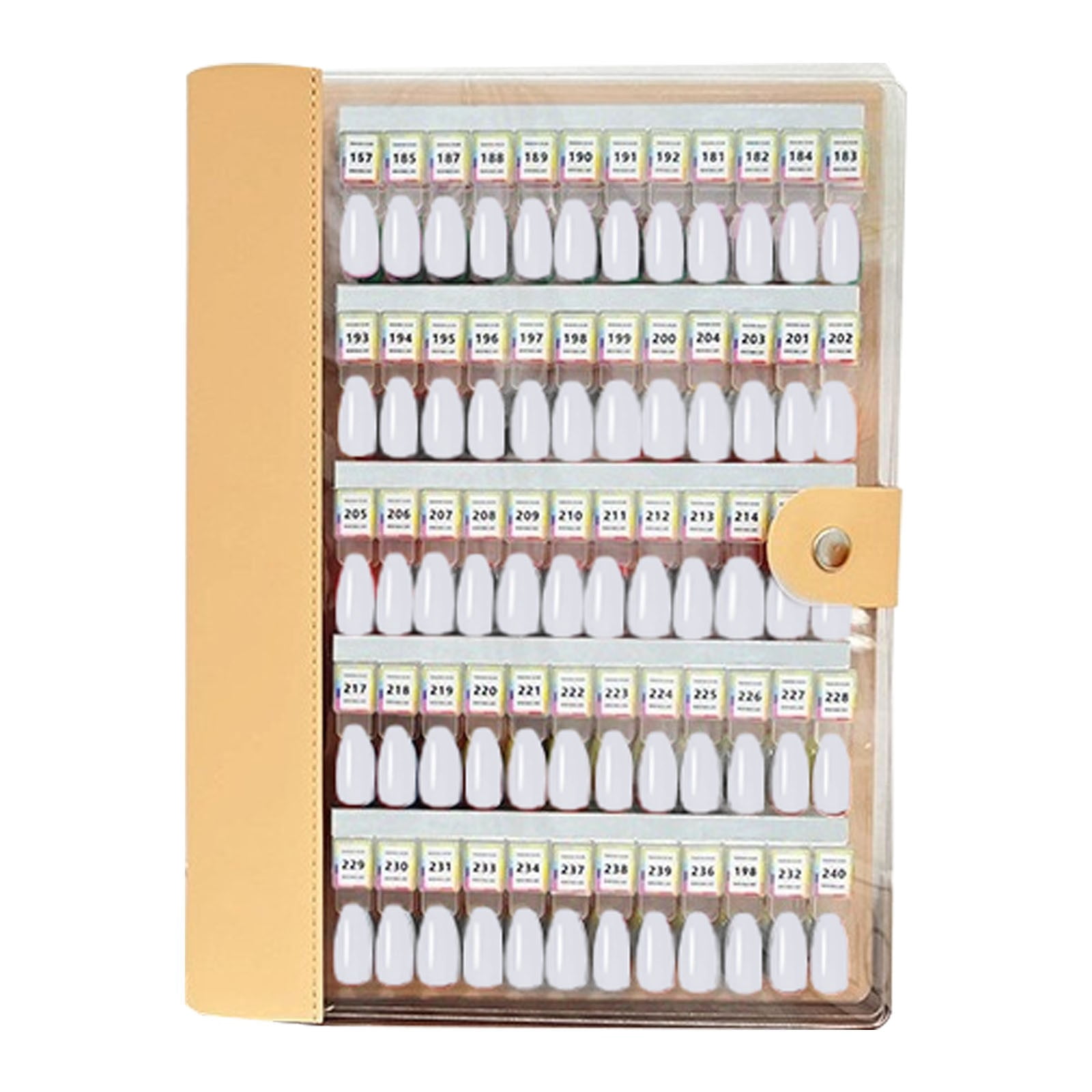 Nail Color Chart 180 Colors Apricot - Nail Book Nail Color Display Book Organizer Withmagnetic Tips Salon Color & Stand for Easy Preview & Storage, Nail Art, Nail Patch, Easter, St Makeup Organizers
