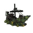 thumbnail image 2 of HmNPlay Pirate Shipwreck Aquarium Decor, Resin Sunken Boat Ornament with Hideouts for Fish, Fish Tank Decoration for Home Office Desktop Aquatic Decor, 2 of 7