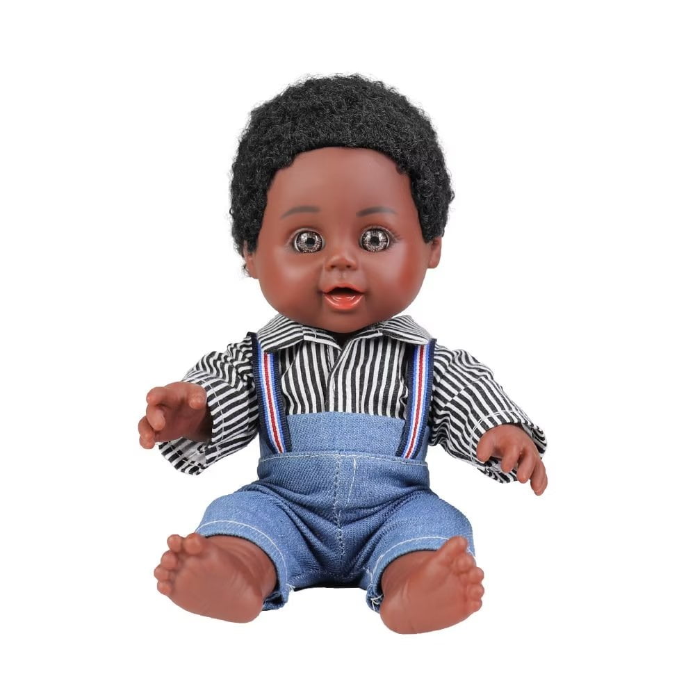AWaroom Afro Doll Black Boy Dolls for Kids Lifelike African Doll with