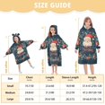 thumbnail image 4 of FORMRS Wearable Blanket Hoodie with Sleeves for Kids Cozy Flannel Sweatshirt, Blue Christmas Santa, 4 of 7