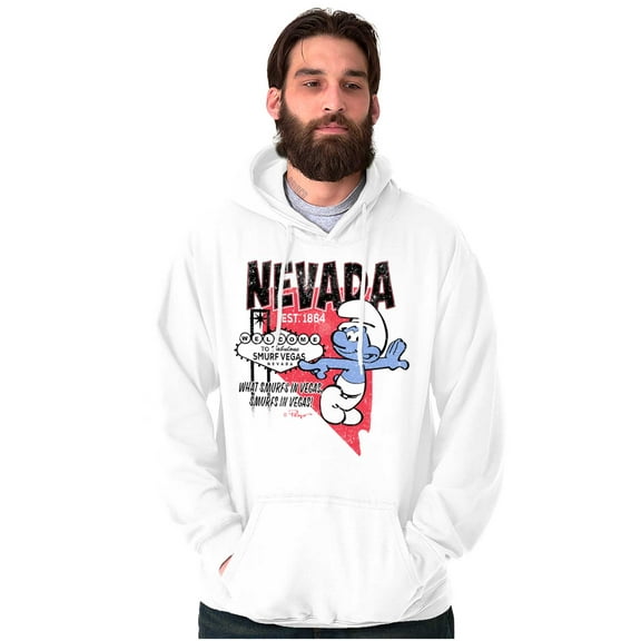 The Smurfs Nevada State NV Cartoon Hoodie Sweatshirt Women Men Brisco Brands S