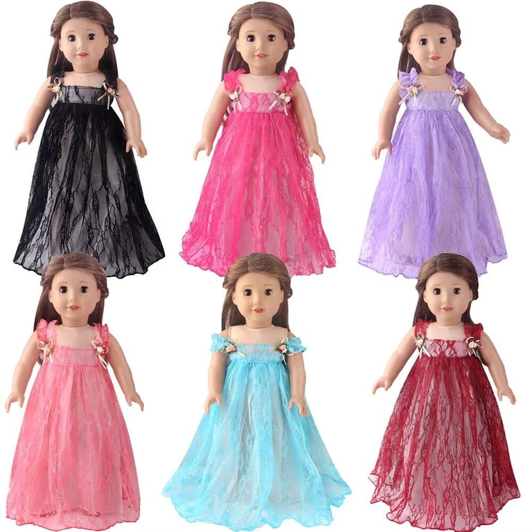 18 doll princess dress Amazon.com: Sweet Dolly 18 Inch Doll Clothes 6 Sets Princess Dresses Accessories Costume Jasmine Aurora Belle Snow White for 18 Inch Dolls : Toys & Games