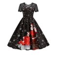 thumbnail image 1 of Vestido Retro de encaje para Halloween, disfraces de mujer de manga corta de los años 50 y 60, vestidos de fiesta Vintage con calavera y bruja, ropa aterradora para Halloween, Cosplay, 1 of 5