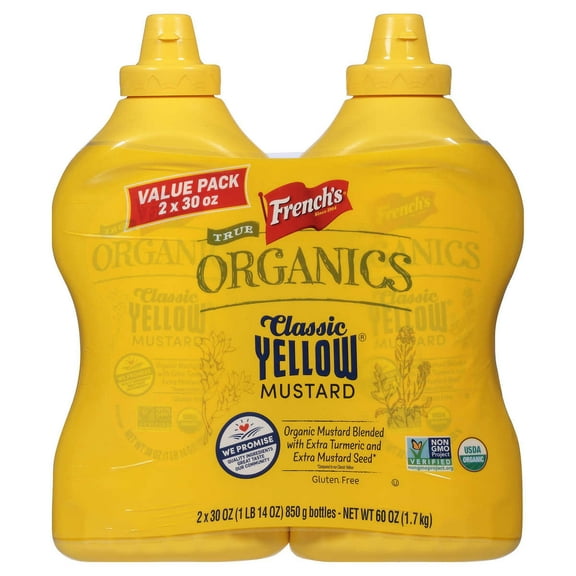 French's True Organic Mustard, 30 oz., 2-count
