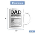 thumbnail image 4 of Light Autumn Funny Gifts for Dad 11 oz Ceramic Dad Coffee Mug from Daughter or Son - Dad Coffee Cup with Nutritional Facts - Thoughful Birthday or Father’s Day Present - White Mug for Morning Coffee, 4 of 7