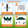 thumbnail image 2 of SereneLife Pop Commercial Instant Shelter-Waterproof Polyester Tent W/ Bag, 10x15 ft. Forest Green, 2 of 8
