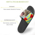 thumbnail image 3 of GZHJMY Stylish Slides for Women Men, Cat Head with Bright Hearts Collage Soft Flexible Slip-on Sandals Slippers, 3 of 7
