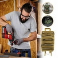 thumbnail image 5 of Ckraxd Multi-Functional Roll-Up Canvas Tool Storage Bag Large Capacity 5-Zipper Pockets Outdoor Electrician Carpenter Tool Bag Easy to Hang, 5 of 6