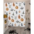 thumbnail image 4 of Halloween Ghost Punpkin and Bats Shower Curtain Set ，Waterproof Fabric Shower Curtains Shower Curtains for Bathroom,Bathroom Decor 36"x72", 4 of 6