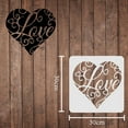 thumbnail image 2 of Plantillas de corazones de amor - Plantillas de plástico de 30 x 30 cm para dibujar y pintar mandalas de corazones. Ideales para decorar el Día de la Madre, cumpleaños, madera, suelo o pared., 2 of 9
