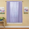 thumbnail image 2 of Collections Etc Decorative Classic Privacy Sheer Window Curtain Panel, Rod Pocket Top, Lilac, 59" X 63", 2 of 2