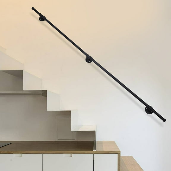 2M Handrail For Steps Stair Railing Hand Rail Kit Wall-mounted For Indoor Home