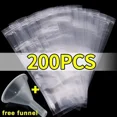 thumbnail image 1 of Bolsas de paletas de hielo transparentes desechables, paletas de helado DIY, jugo de fruta, batidos, molde de yogur, bolsa con cremallera, bolsa de paletas de hielo para niños, 1 of 5