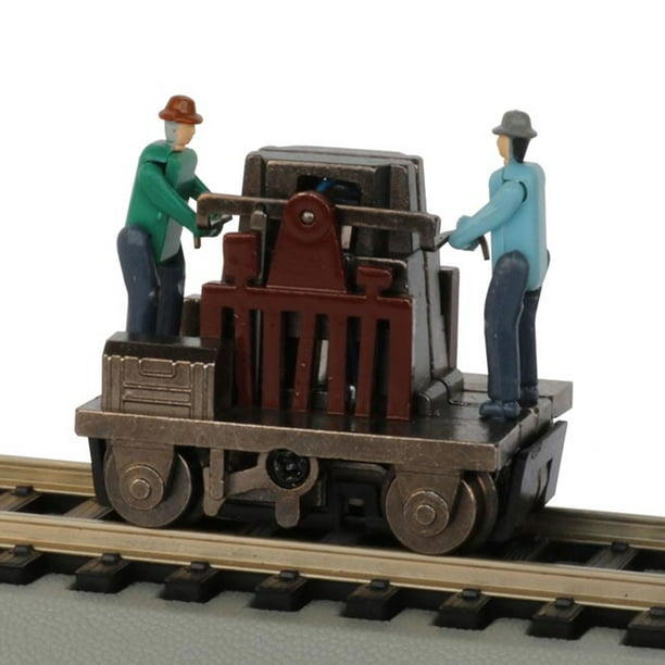 Train en bois fonctionnant sur piles - Ville : voies, wagons, pont