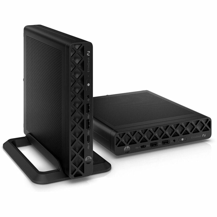 HP EliteDesk 8 G1a Desktop Computer - AMD Ryzen AI 7 350 - 64 GB - 1 TB PCI Express NVMe SSD - Mini PC - Jack Black - AMD Chip - Windows 11 Pro - AMD Radeon 860M Graphics DDR5 SDRAM - Wi-Fi 6E (IEE...