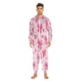 thumbnail image 6 of 1 Piece Adult Onesie Pajamas Cozy & Loose-Fit Sleepsuit Loungewear with Pockets Pink Cute Bows X-Small, 6 of 7