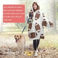 thumbnail image 4 of Brown Footballs Pattern Wearable Oversized Blanket,Wearable Blanket Hoodie for Adults,Cozy Hooded Blankets with Super Pockets,Super Warm Fuzzy Pullover for Women & Men, 4 of 6